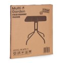 Stolik ogrodowy kwadratowy 60 cm szkło hartowane stół na ogród taras balkon czarny MultiGarden MultiGarden