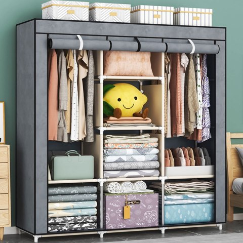 Szafa tekstylna duża materiałowa garderoba z półkami na ubrania i buty ModernHome ModernHome