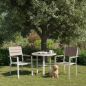 Zestaw 2 krzeseł ogrodowych na taras balkon stal HDPE - białe MultiGarden MultiGarden
