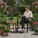 Zestaw 2 krzeseł ogrodowych na taras balkon stal HDPE - czarne MultiGarden MultiGarden