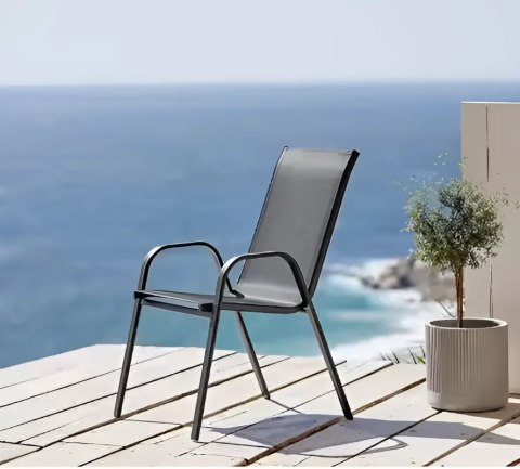 Zestaw komplet 4 krzeseł ogrodowych na taras balkon szare MultiGarden MultiGarden