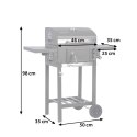 Grill węglowy z pokrowcem Berdsen BD-892 czarny