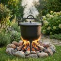 Kociołek żeliwny emaliowany 10L stojący garnek myśliwski ognisko grill MultiGarden MultiGarden