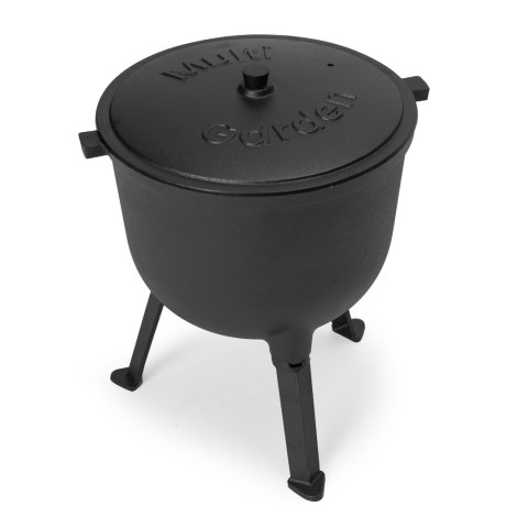 Kociołek żeliwny emaliowany 10L stojący garnek myśliwski ognisko grill MultiGarden MultiGarden