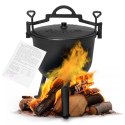 Kociołek żeliwny emaliowany 10L stojący garnek myśliwski ognisko grill MultiGarden MultiGarden