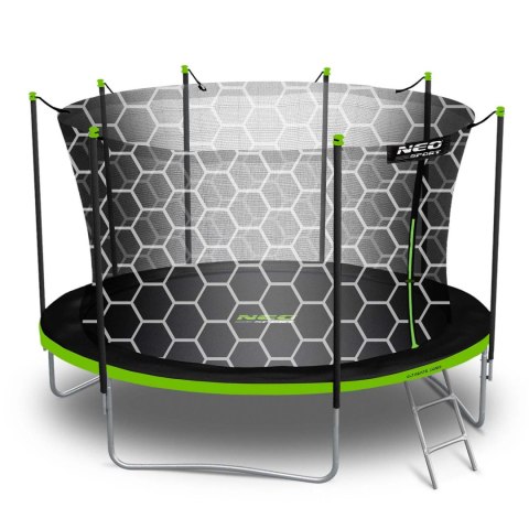 Trampolina ogrodowa 14ft/435cm z siatką wewnętrzną i drabinką Neo-Sport