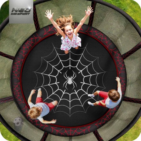 Trampolina ogrodowa 14ft/435cm z siatką zewnętrzną i drabinką Neo-Sport