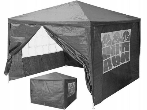 Namiot pawilon ogrodowy handlowy 3x3 m 4 ścianki szary MultiGarden MultiGarden