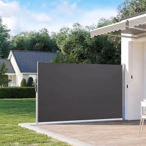 Składana markiza 350x180 cm boczna roleta parawan do ogrodu na taras antracyt MultiGarden MultiGarden