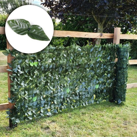 Sztuczny bluszcz żywopłot 300x100 cm zielona osłona na balkon maskująca MultiGarden