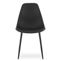 Zestaw Stół NP 120x80cm Craft + Czarny + 4 krzesła WAT czarne / nogi czarne
