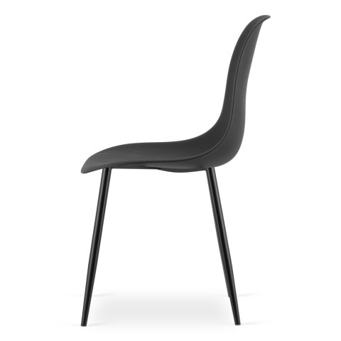 Zestaw Stół NP 120x80cm Craft + Czarny + 4 krzesła WAT czarne / nogi czarne