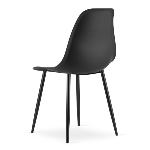 Zestaw Stół NP 120x80cm Craft + Czarny + 4 krzesła WAT czarne / nogi czarne