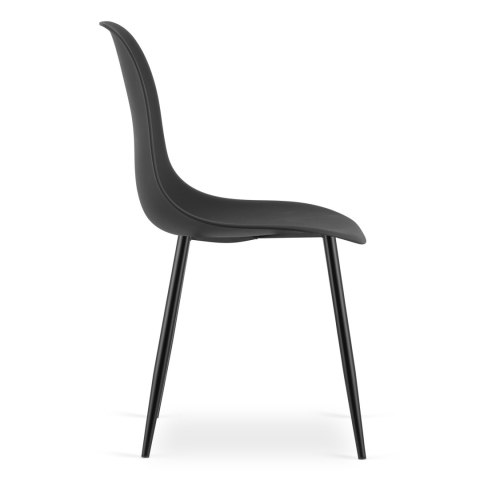 Zestaw Stół NP 120x80cm Craft + Czarny + 4 krzesła WAT czarne / nogi czarne