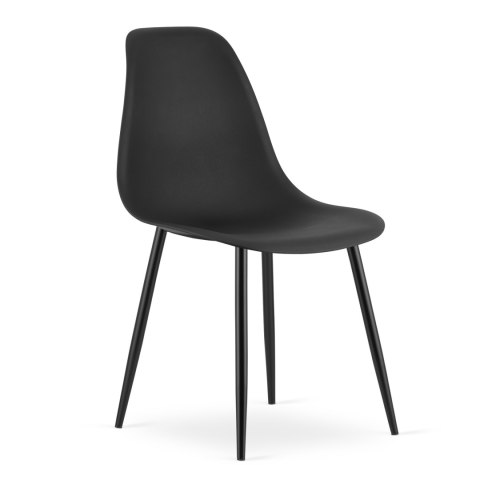 Zestaw Stół NP 120x80cm Craft + Czarny + 4 krzesła WAT czarne / nogi czarne