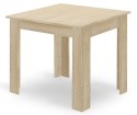 Zestaw Stół NP 80x80cm Dąb Sonoma + 4 krzesła WAT białe / nogi naturalne