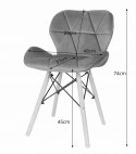 Zestaw stół okrągły TODI 80cm biały + 4 krzesła LAGO zielone