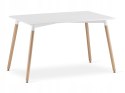 Zestaw stół prostokątny ADRIA 120x80cm biały + 4 krzesła LAGO zielone