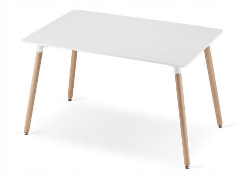 Zestaw stół prostokątny ADRIA 120x80cm biały + 4 krzesła LAGO zielone