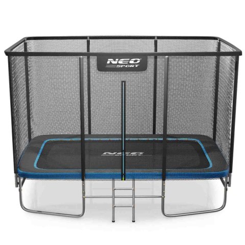 Trampolina ogrodowa prostokątna 12x8ft/366x244cm z siatką zewnętrzną i drabinką Neo-Sport
