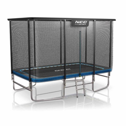Trampolina ogrodowa prostokątna 14x10ft/427x305cm z siatką zewnętrzną i drabinką Neo-Sport