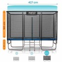 Trampolina ogrodowa prostokątna 14x10ft/427x305cm z siatką zewnętrzną i drabinką Neo-Sport