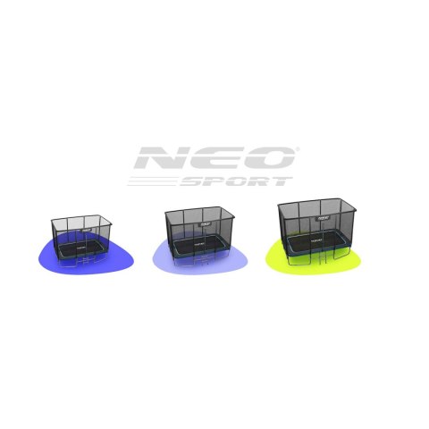 Trampolina ogrodowa prostokątna 14x10ft/427x305cm z siatką zewnętrzną i drabinką Neo-Sport