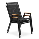 Zestaw 2x krzesło ogrodowe komplet na taras balkon czarne MultiGarden MultiGarden