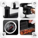 Grill węglowy ogrodowy beczka z kominem półki + termomentr + popielnik Berdsen BD-895 czarny