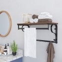 Półka z wieszakami na ubrania drewniana LOFT LEOBERT
