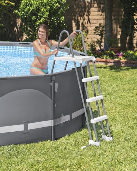 Drabinka do basenu 122 cm antypoślizgowe stopnie INTEX 28076 INTEX