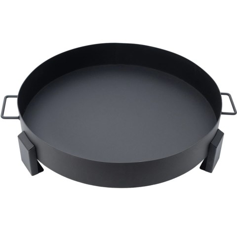 Duże solidne palenisko ogrodowe żeliwne 60 cm z uchwytami idealne do ogniska Bauerkraft
