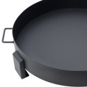 Duże solidne palenisko ogrodowe żeliwne 60 cm z uchwytami idealne do ogniska Bauerkraft