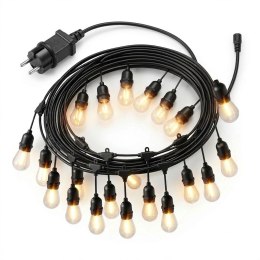 Girlanda ogrodowa świetlna łańcuch 20x LED 20m lampki ogrodowe 9W Bauerkraft