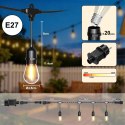Girlanda ogrodowa świetlna łańcuch 20x LED 20m lampki ogrodowe 9W Bauerkraft