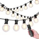 Girlanda ogrodowa świetlna łańcuch 30x LED 20m 9 trybów lampki ogrodowe 9W Bauerkraft