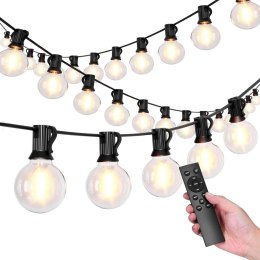 Girlanda ogrodowa świetlna łańcuch 30x LED 20m 9 trybów lampki ogrodowe 9W Bauerkraft
