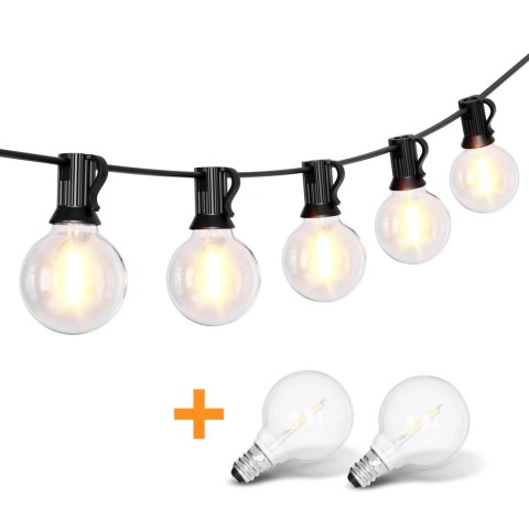 Girlanda ogrodowa świetlna łańcuch 30x LED 20m 9 trybów lampki ogrodowe 9W Bauerkraft