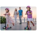 Hulajnoga trójkołowa dla dzieci balansowa LED Ricokids Glowi - czarno-różowa