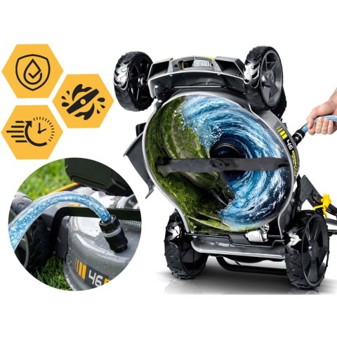 Kosiarka spalinowa z napędem 46 cm mulczowanie 70 l 140cc + olej Humberg HM-604