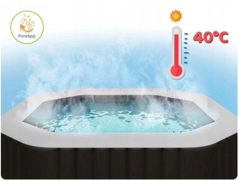 Nadmuchiwane SPA kwadratowe basen z hydromasażem 6 os. 196x71 cm akcesoria premium INTEX 28472 INTEX