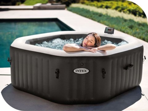 Nadmuchiwane SPA ośmiokątne basen z hydromasażem 4 os. 180x71 cm akcesoria premium INTEX 28458 INTEX