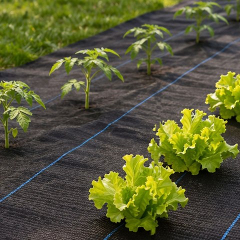 Agrowłóknina czarna agrotkanina UV 135g mata antychwastowa 1,6x50m kołki MulltiGarden MultiGarden