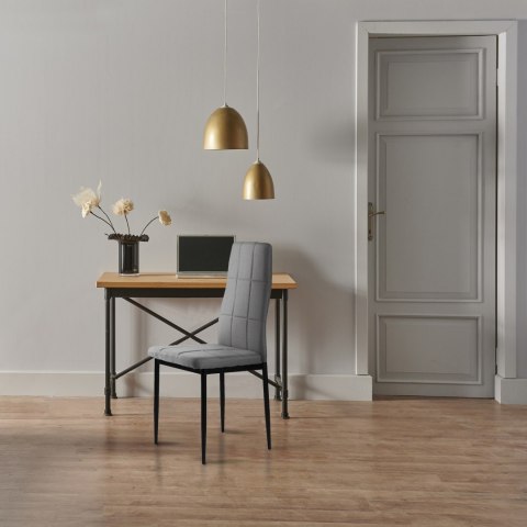 Zestaw krzesła tapicerowane do jadalni i salonu 4 sztuki szare ModernHome ModernHome