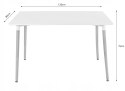 Zestaw stół prostokątny ADRIA 120x80cm czarny + 4 krzesła LAGO zielone