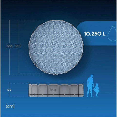 Basen ogrodowy stelażowy 366 x 122 cm 6w1 Bestway 56420