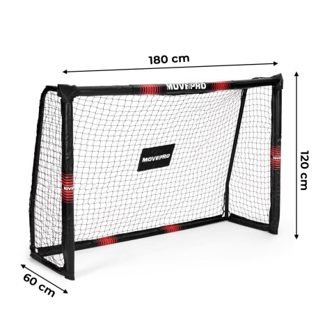 Bramka piłkarska z siatką do piłki nożnej 180x120x60 cm MOVEPRO MOVEPRO