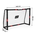 Bramka piłkarska z siatką do piłki nożnej 240x160x85 cm MOVEPRO MOVEPRO
