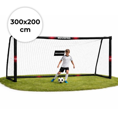 Bramka piłkarska z siatką do piłki nożnej 300x200x120 cm MOVEPRO MOVEPRO