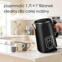 Czajnik elektryczny bezprzewodowy 1,7l smart z regulacją temperatury obrotowy czarny Bauerkraft